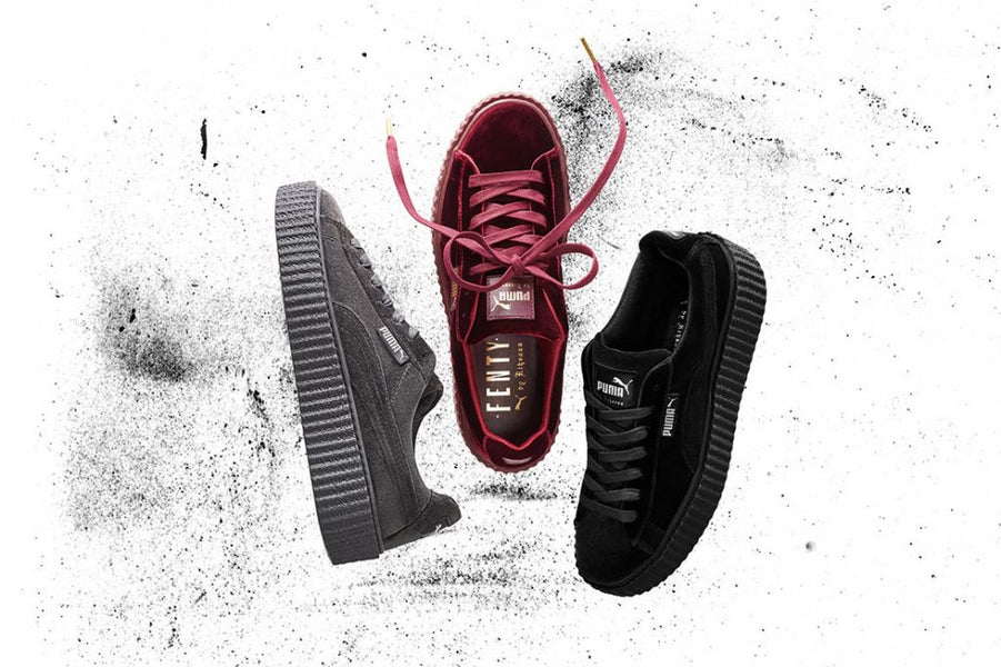 Rihanna x PUMA Fenty Creepers sẽ được phát hành với ba phối màu với chất liệu nhung cao cấp